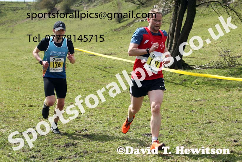 Masters men 2021 NECAA Cross Country Relays, Thornley Farm, Peterlee, Saturday, April 10th. Photo: David T. Hewitson/Sports for All Pics